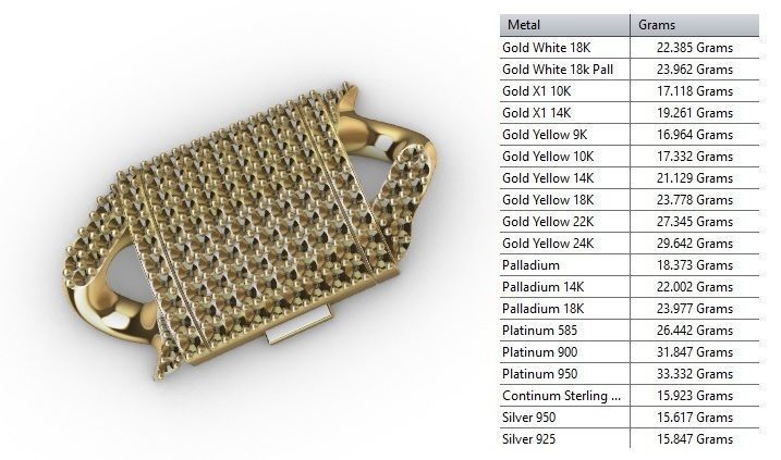 18 MM SPIKED CUBAN FOR YOUR BRACELET OR NECKLACE 3D print model_12