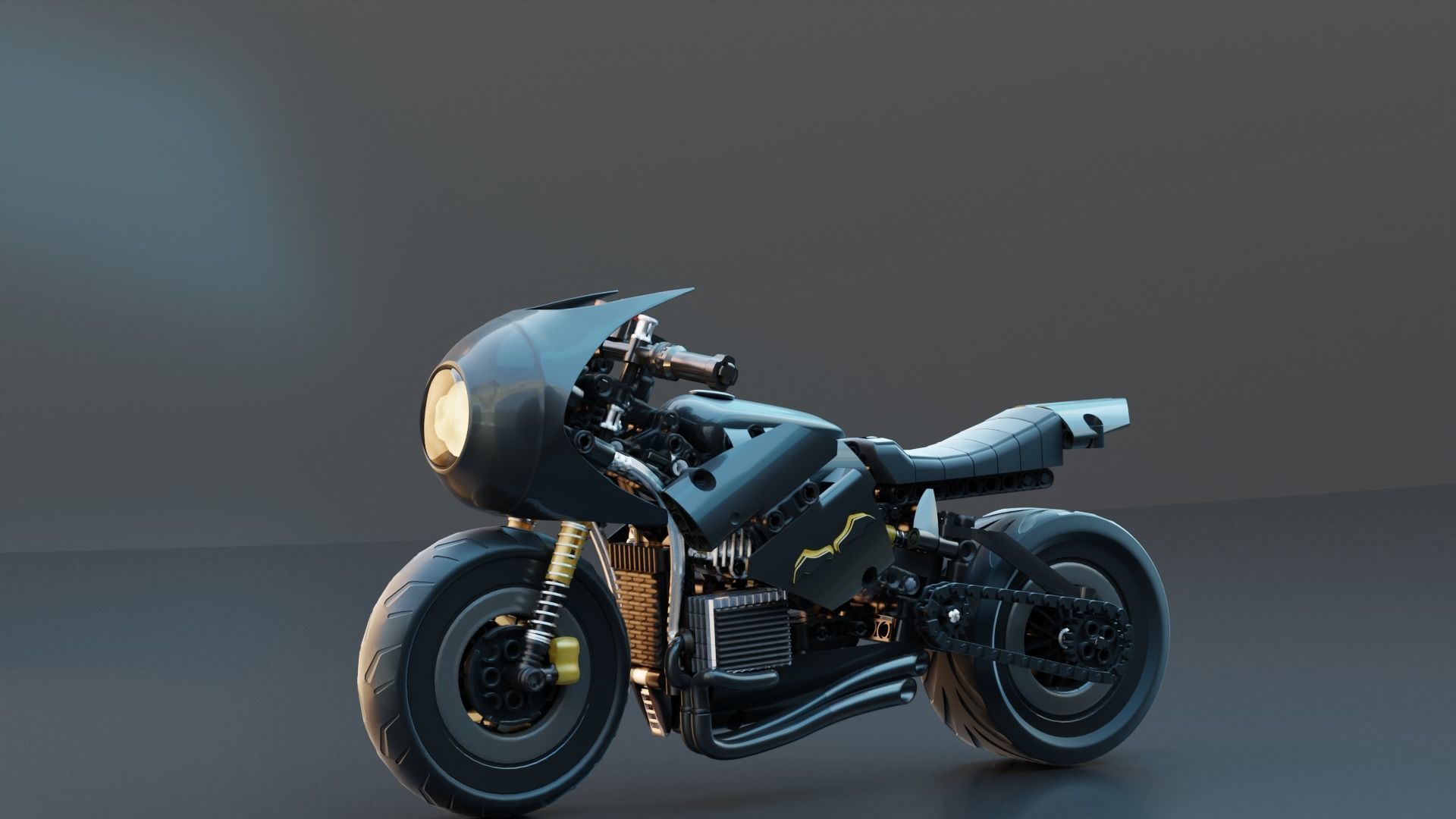Lego Batman with new Bike  3D model_10