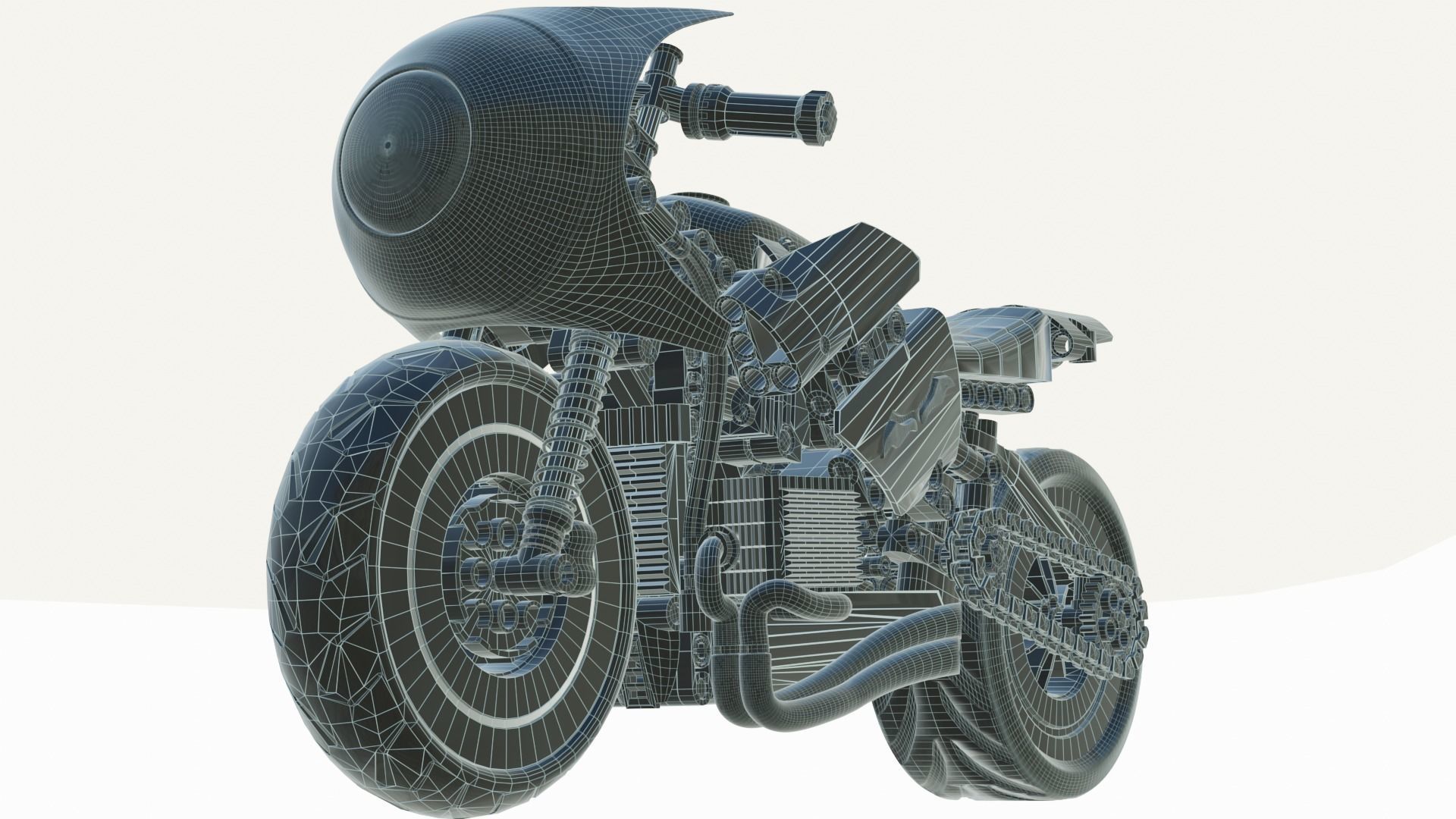 Lego Batman with new Bike  3D model_16