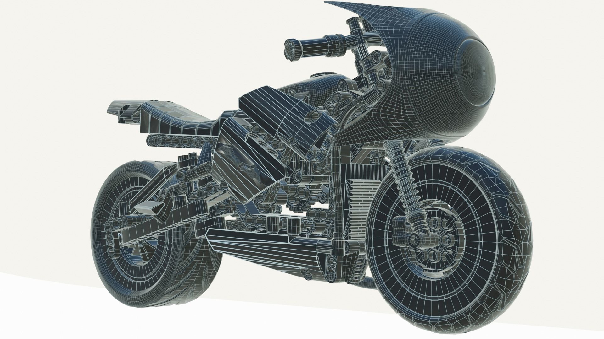 Lego Batman with new Bike  3D model_14