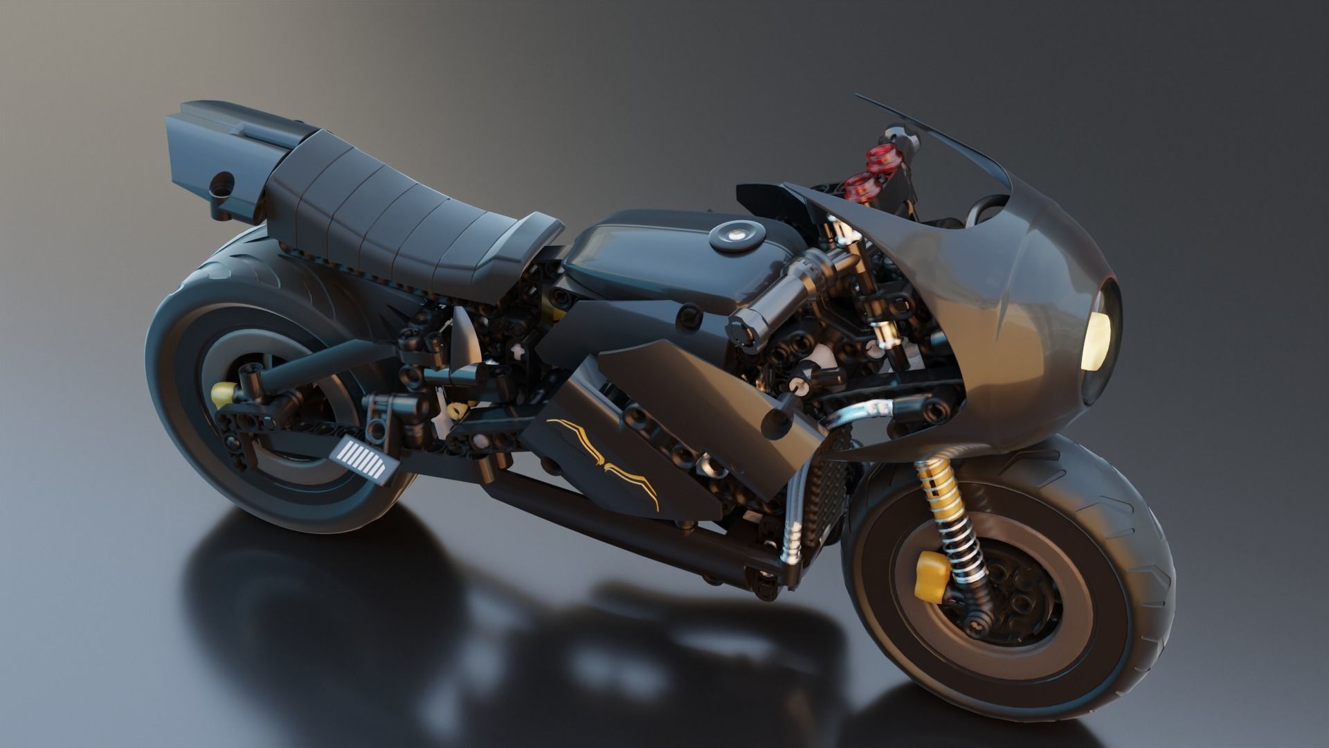 Lego Batman with new Bike  3D model_9