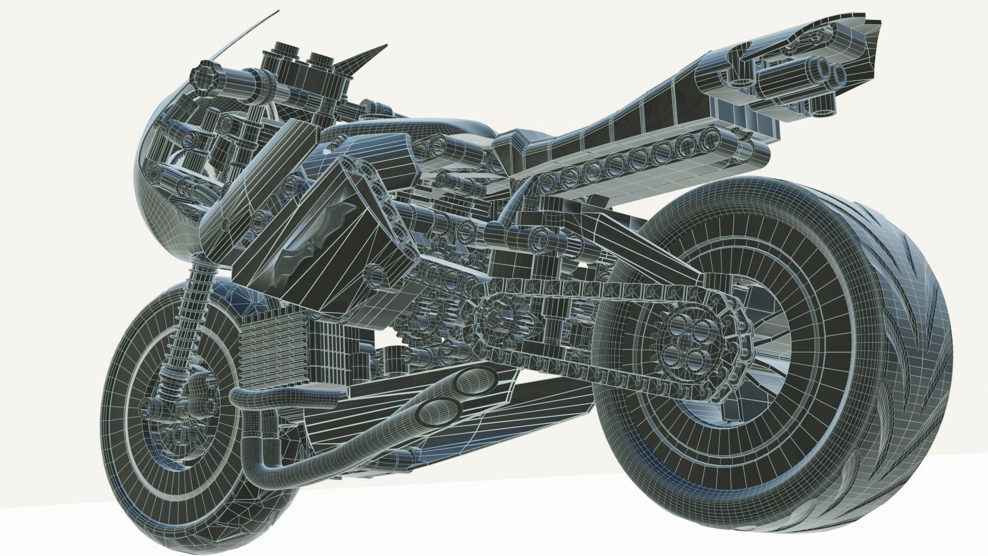 Lego Batman with new Bike  3D model_19
