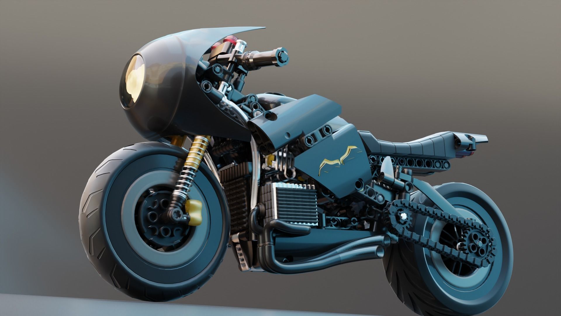 Lego Batman with new Bike  3D model_13