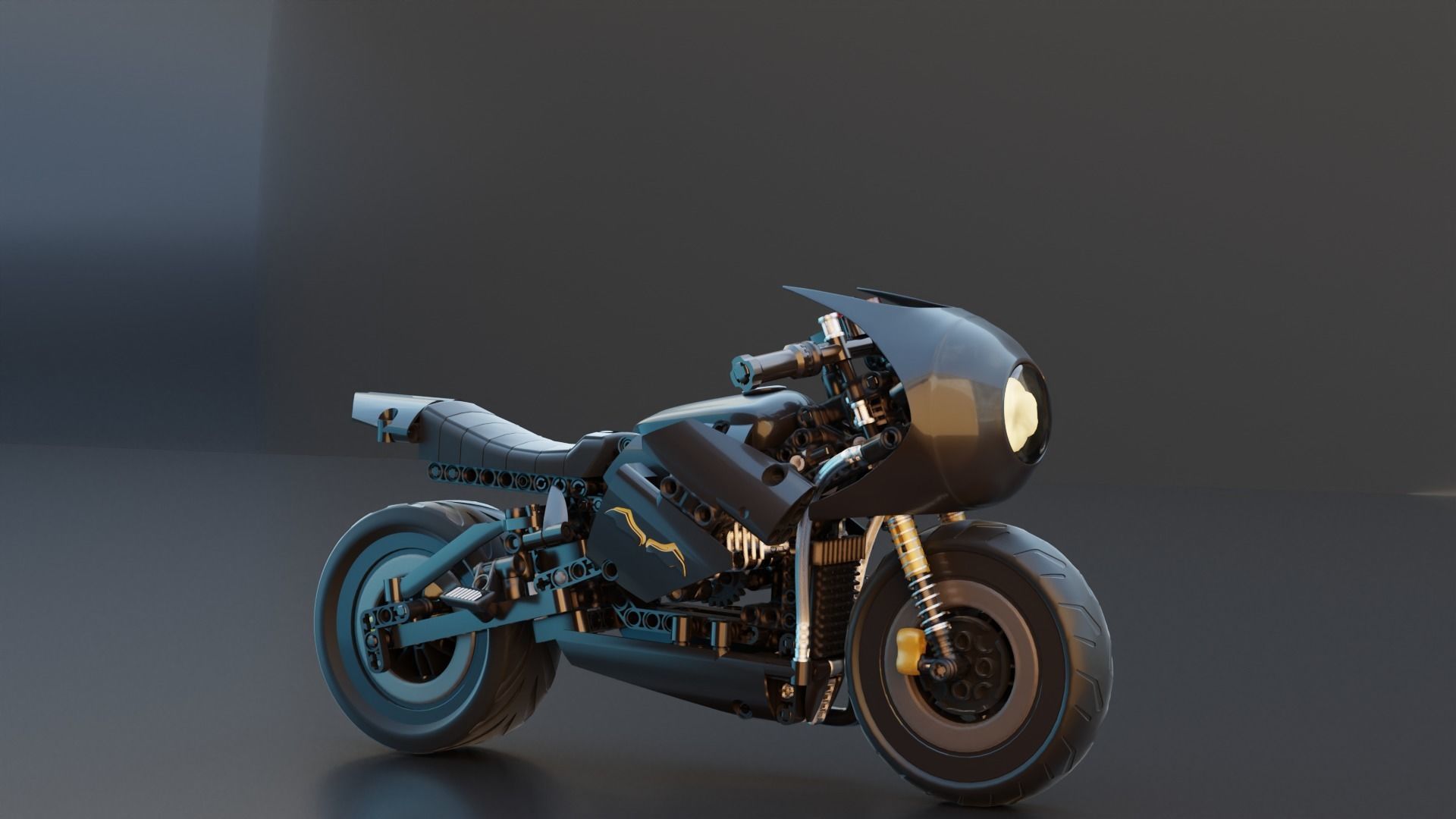 Lego Batman with new Bike  3D model_8