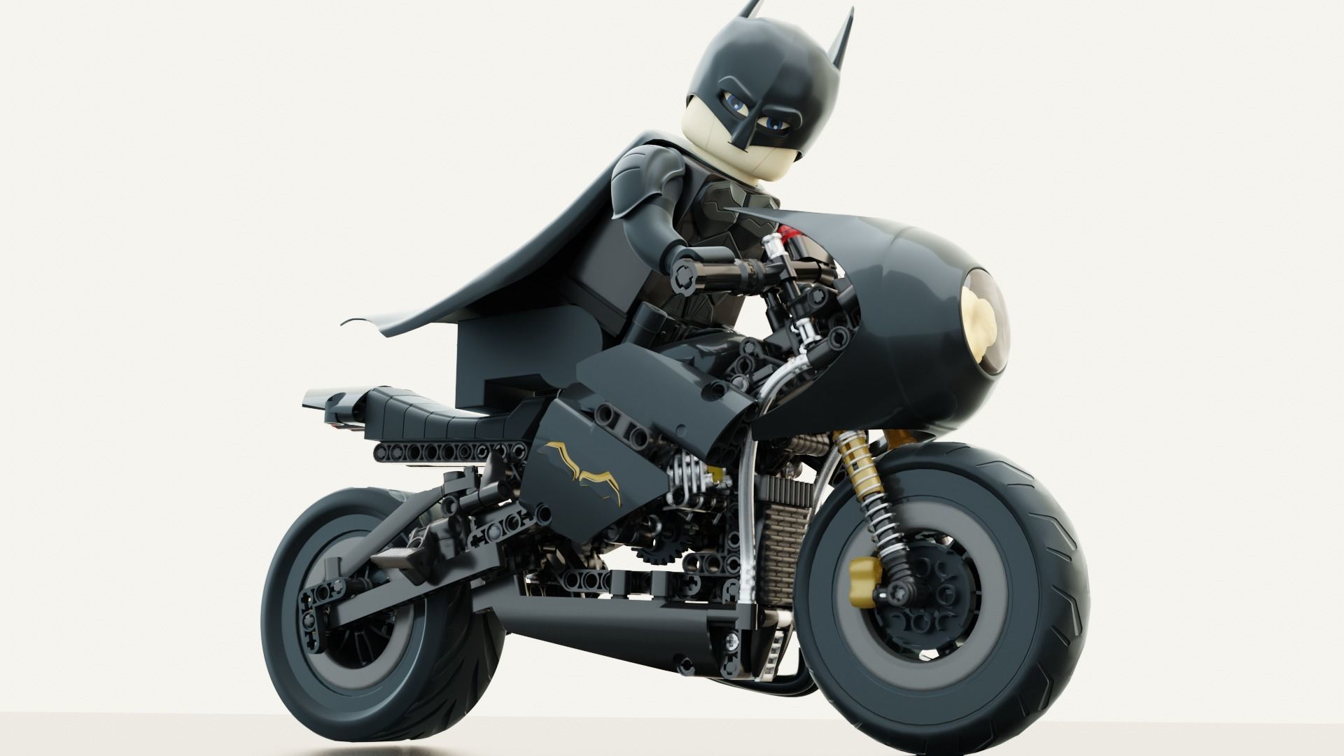 Lego Batman with new Bike  3D model_7