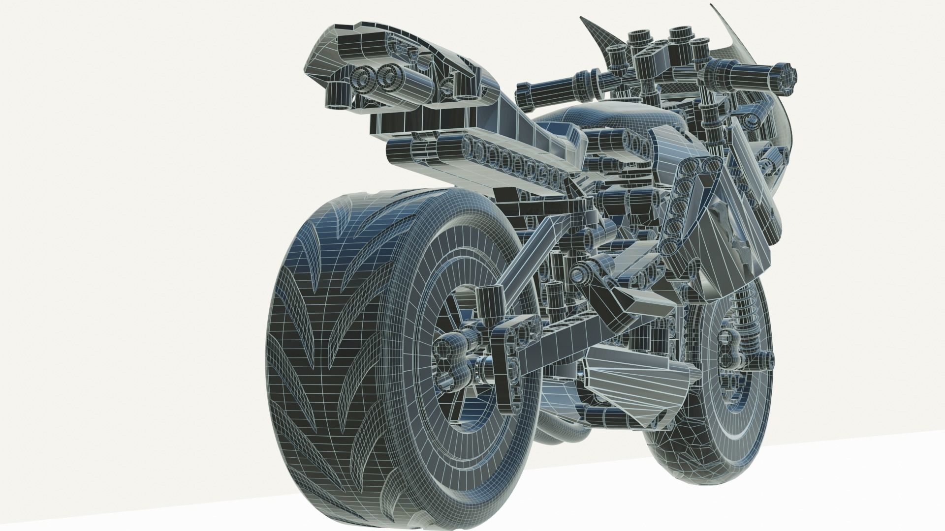 Lego Batman with new Bike  3D model_20