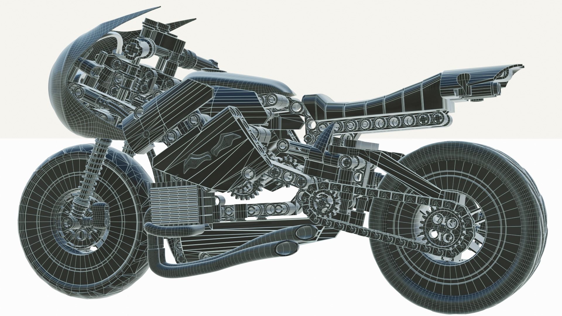 Lego Batman with new Bike  3D model_15