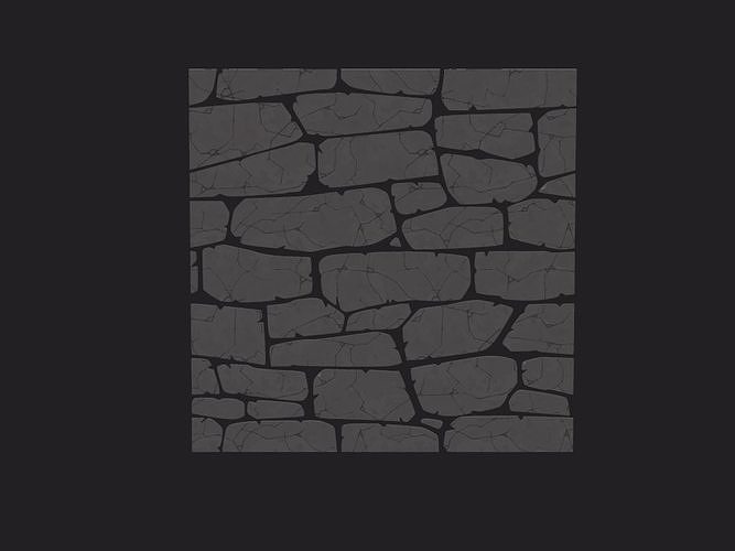 Seamless toony bricks 3D model