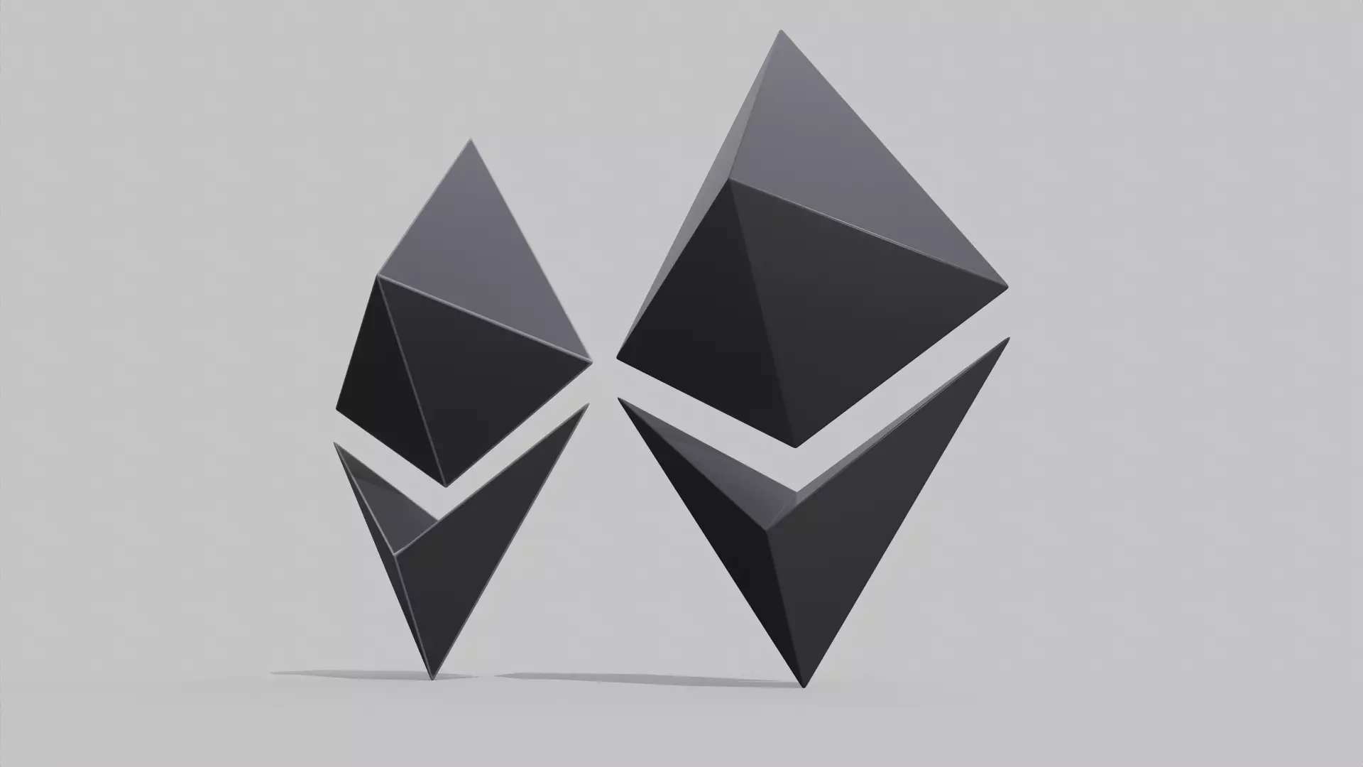 Eth Pbr pair of triangles Low-poly 3D model_0
