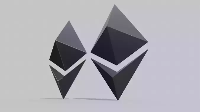 Eth Pbr pair of triangles Low-poly 3D model