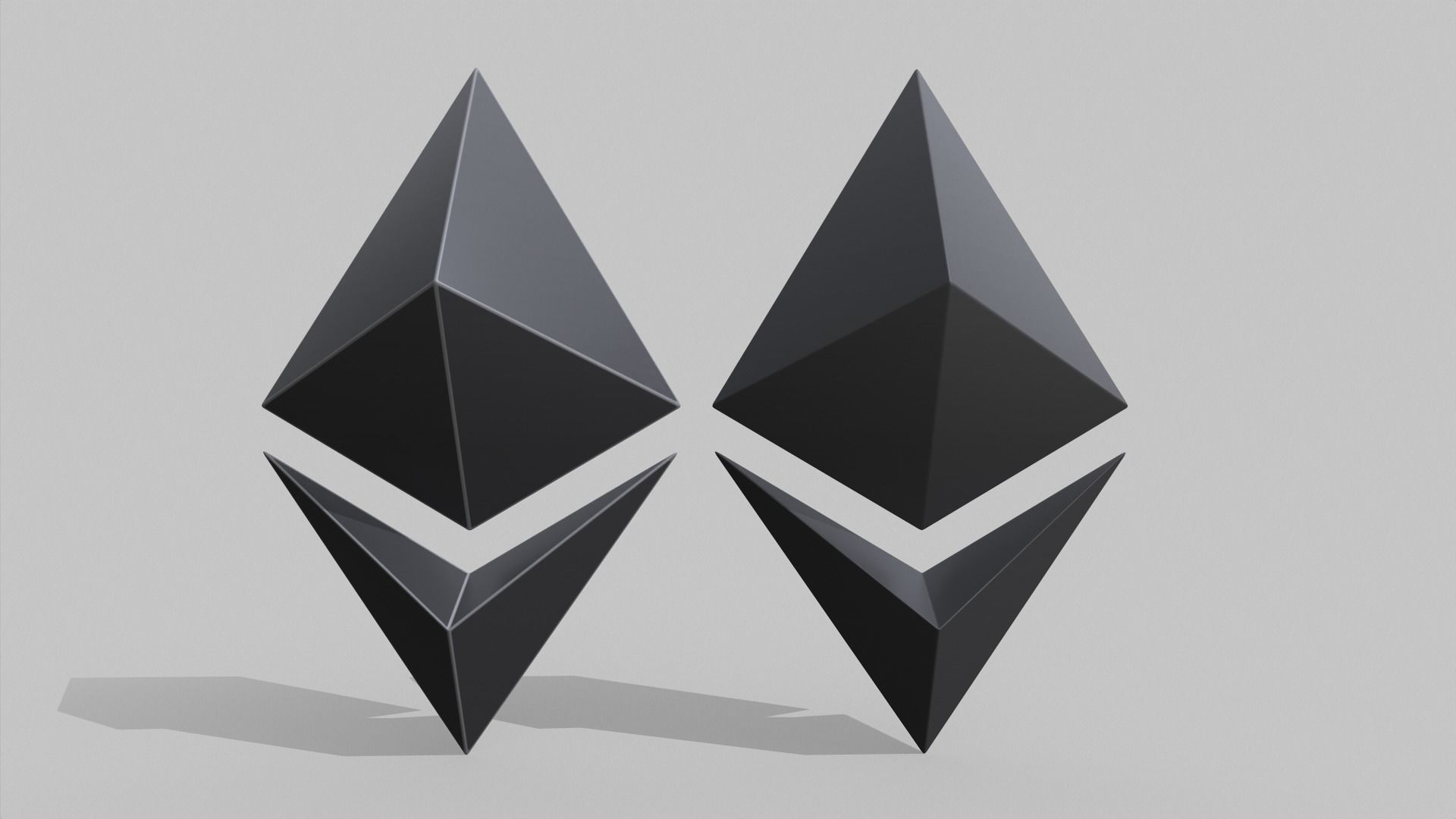 Eth Pbr pair of triangles Low-poly 3D model_3