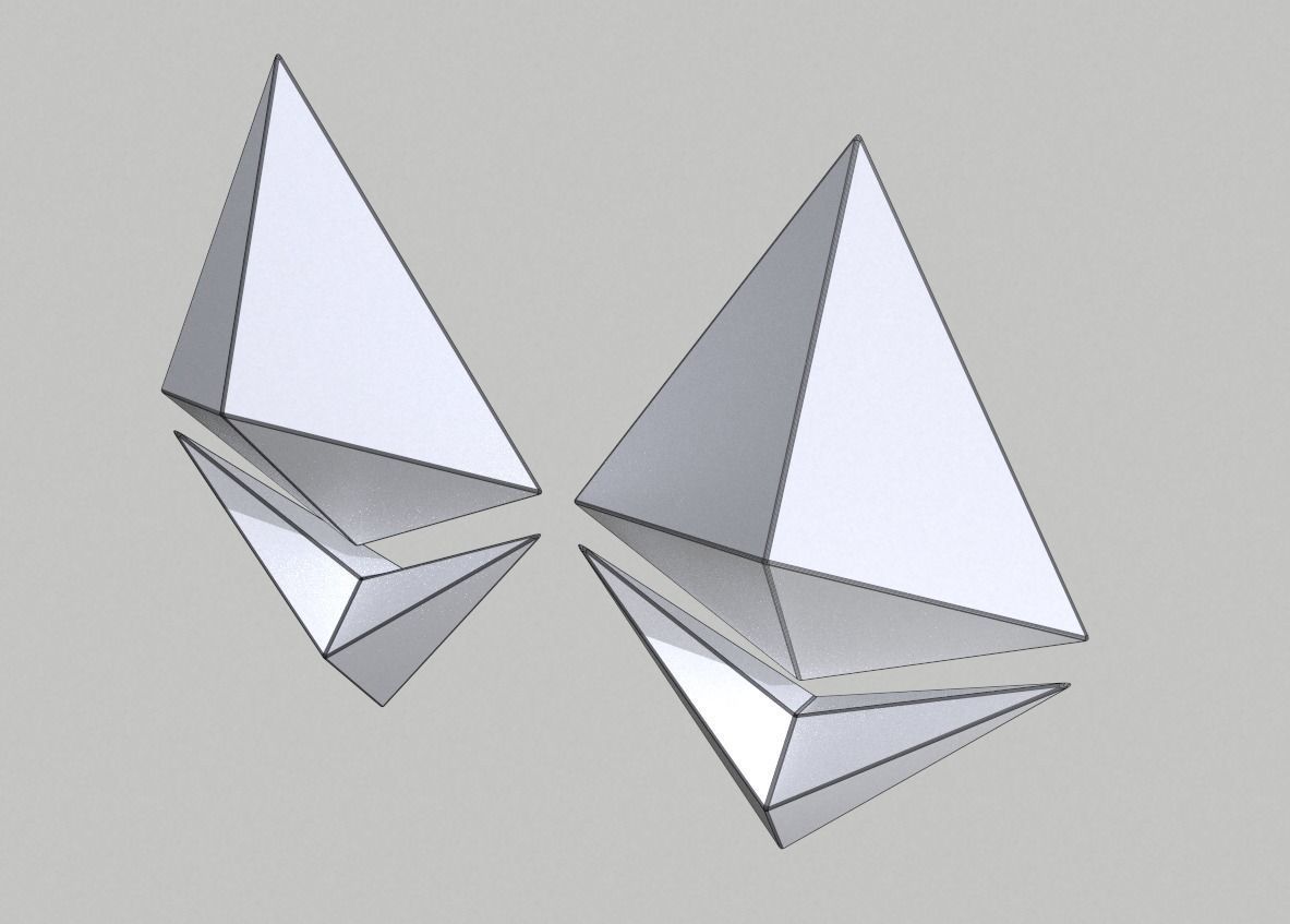 Eth Pbr pair of triangles Low-poly 3D model_4