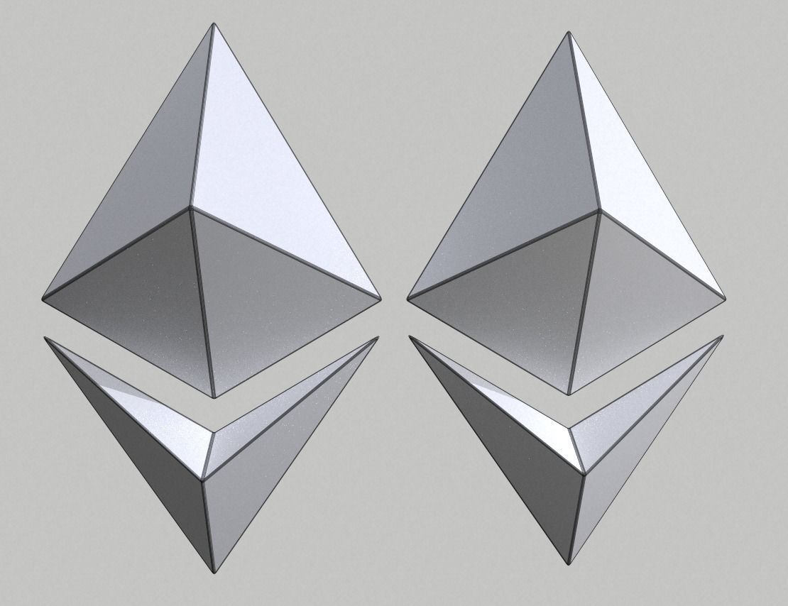 Eth Pbr pair of triangles Low-poly 3D model_5