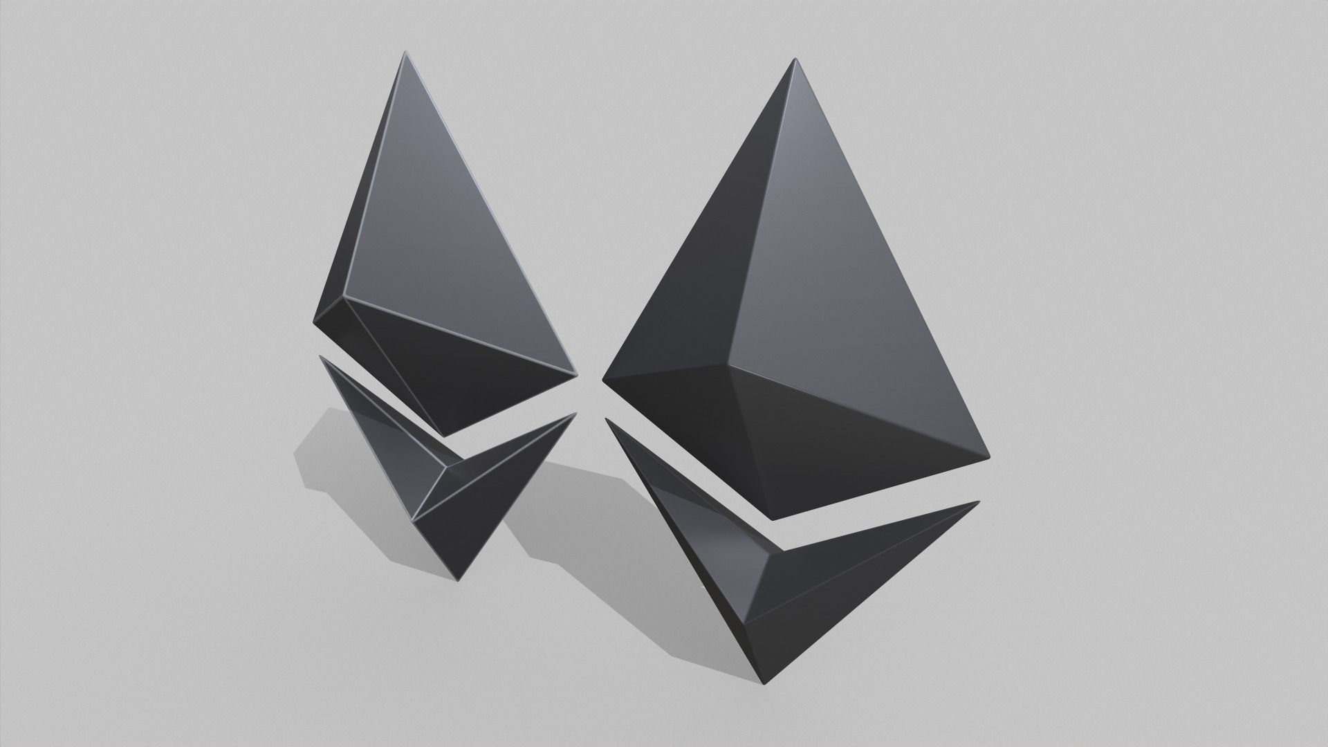 Eth Pbr pair of triangles Low-poly 3D model_2