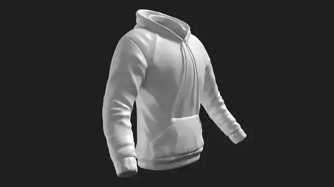 Sweatshirt hoodie Low-poly 3D model