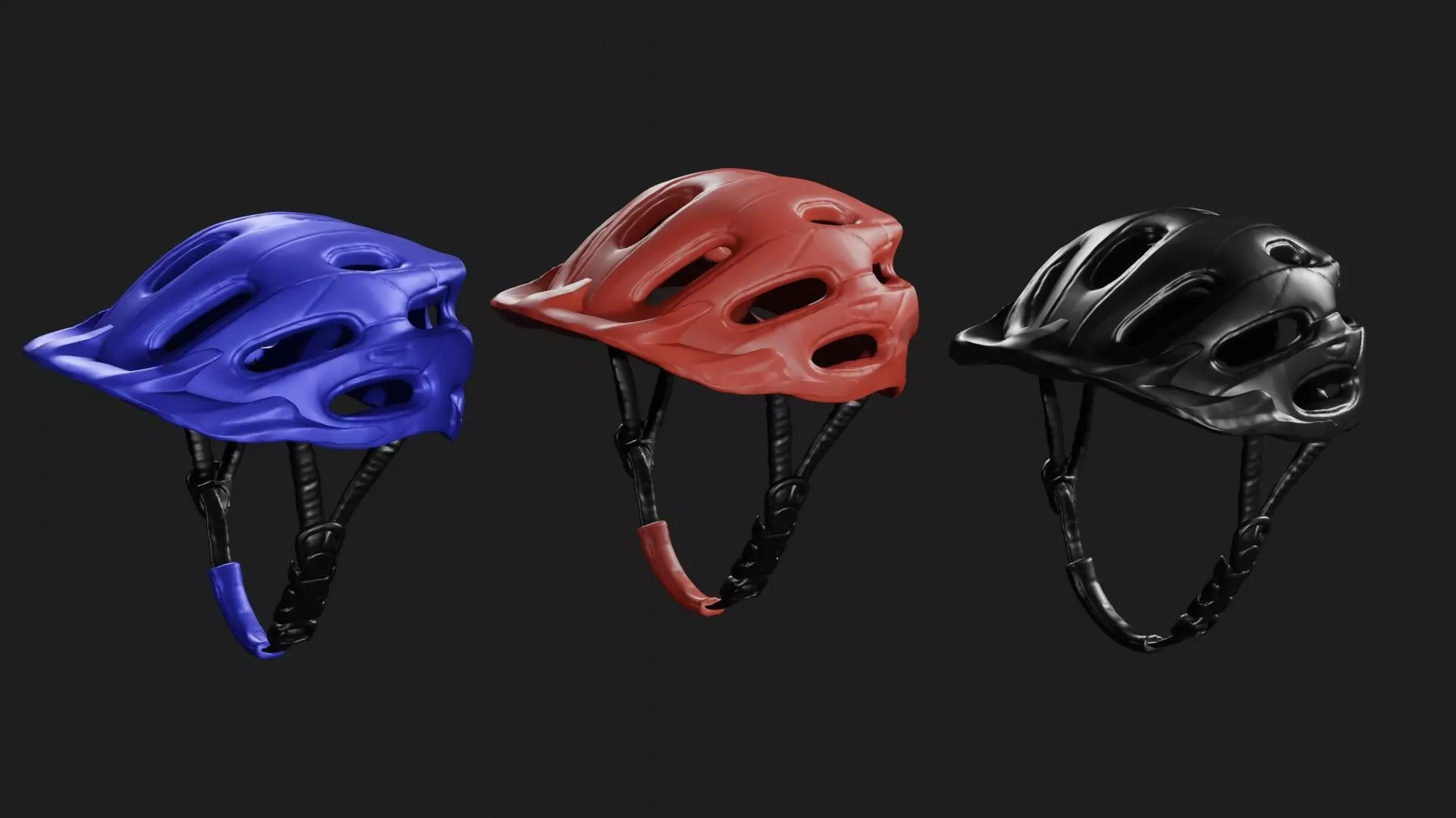 Bike helmet Low-poly 3D model