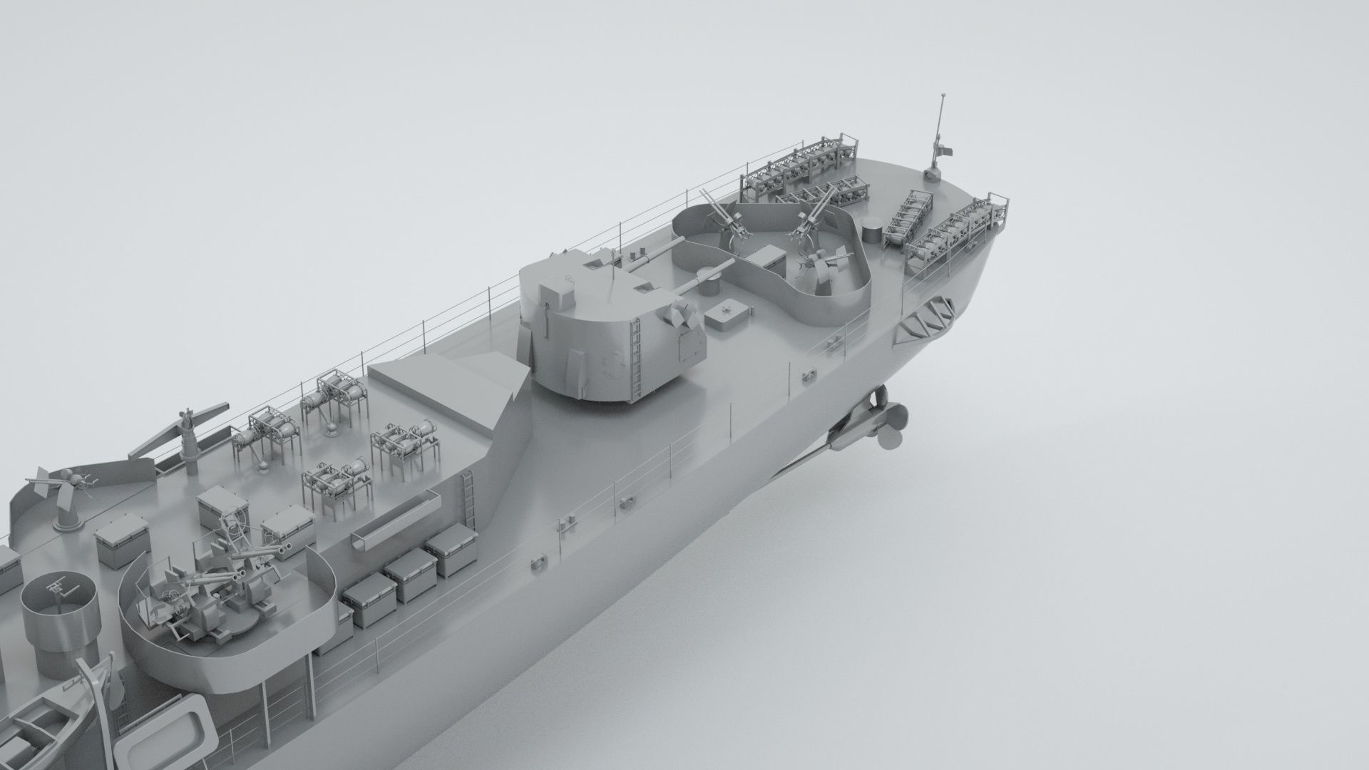 Robert H Smith Class Destroyer Minelayer 3D model_6