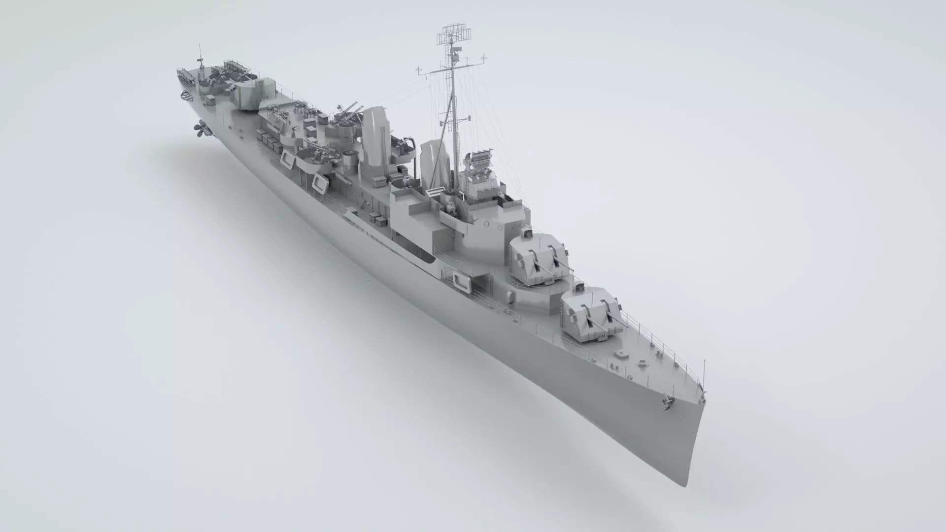 Robert H Smith Class Destroyer Minelayer 3D model_0