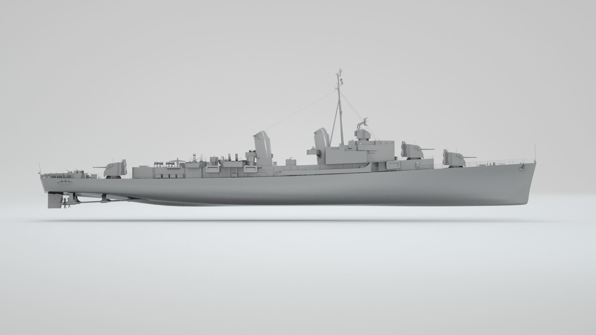 Robert H Smith Class Destroyer Minelayer 3D model_8