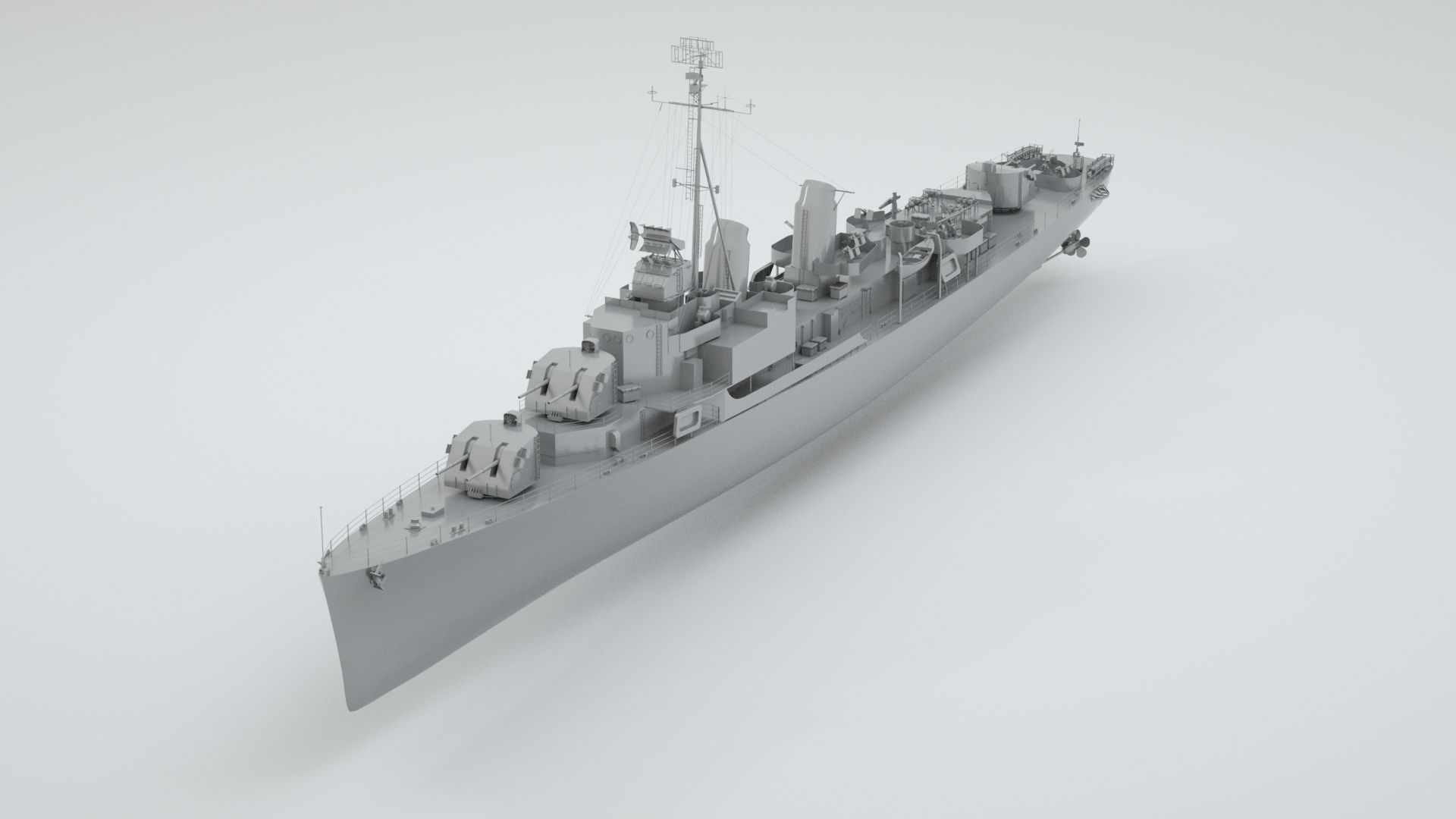 Robert H Smith Class Destroyer Minelayer 3D model_1