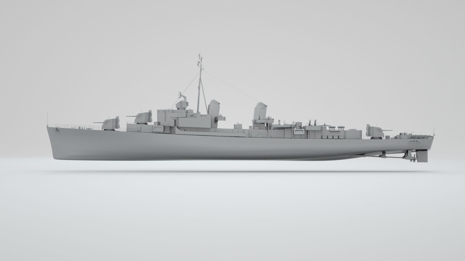 Robert H Smith Class Destroyer Minelayer 3D model_7