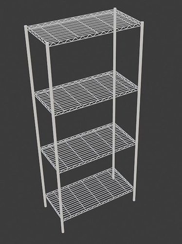 Low Poly Wire Bakers Rack Low-poly 3D model