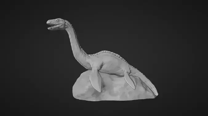 Plesiosaur sculpt 3D print model