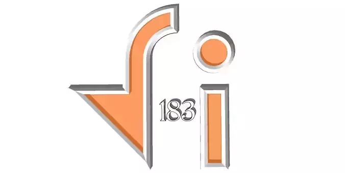 SKP-P183 orange and silver logo