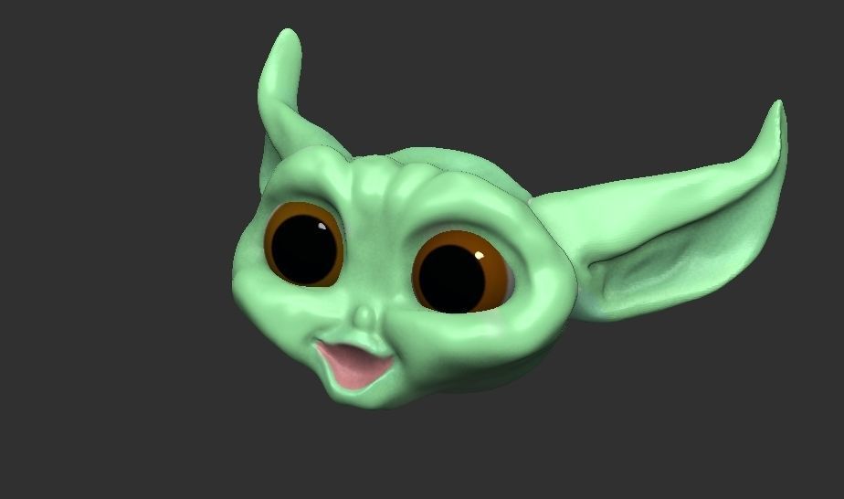 Young yoda 3d model Low-poly 3D model_1