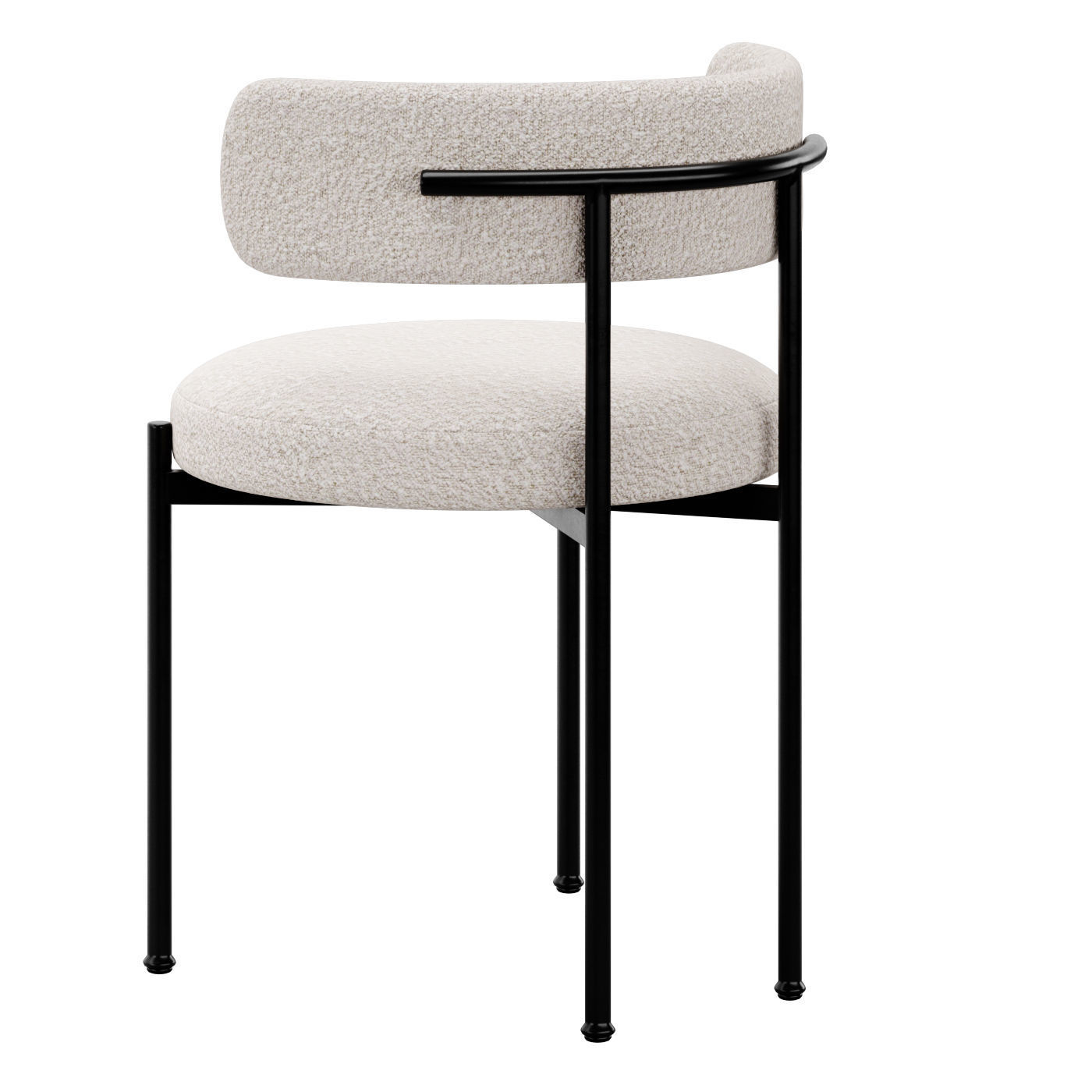 Inesse Boucle Dining Chair by cb2 3D model_1