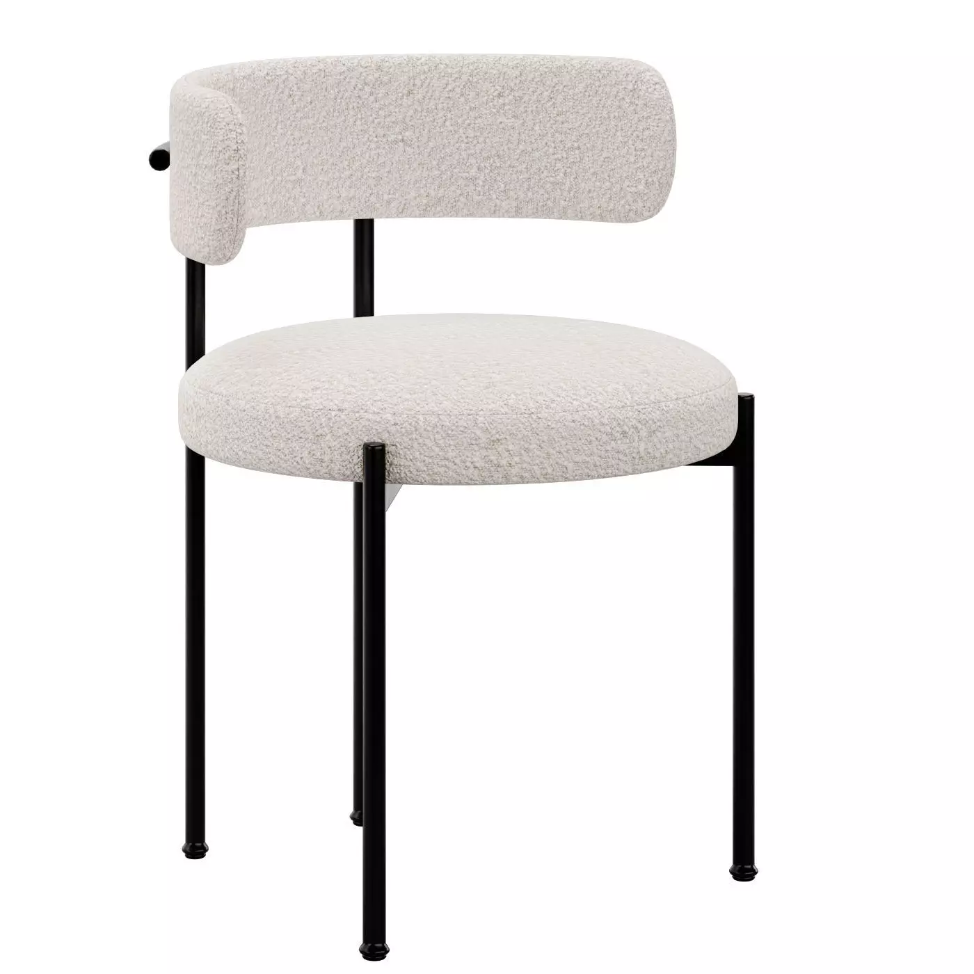 Inesse Boucle Dining Chair by cb2 3D model_0