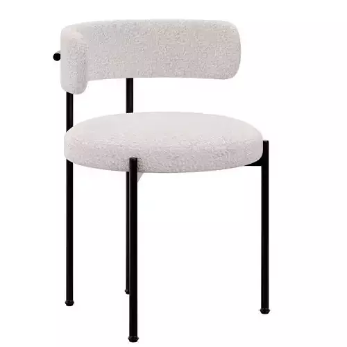 Inesse Boucle Dining Chair by cb2 3D model