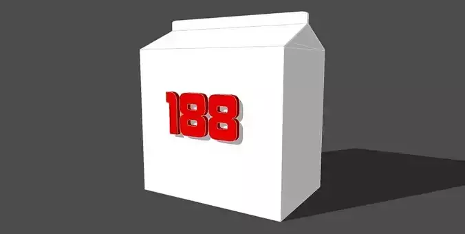 PACK-188 milk carton with number