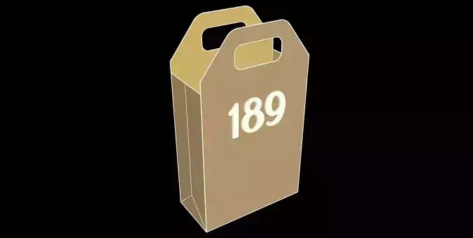 P-PACK189 paper bag with number