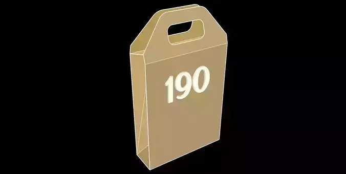 P-PACK190 paper bag with number