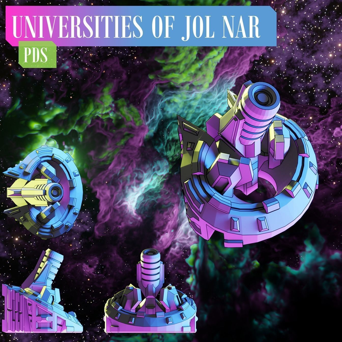 Twilight Imperium - Jol Nar - 3D printable custom ships 3D print model_11