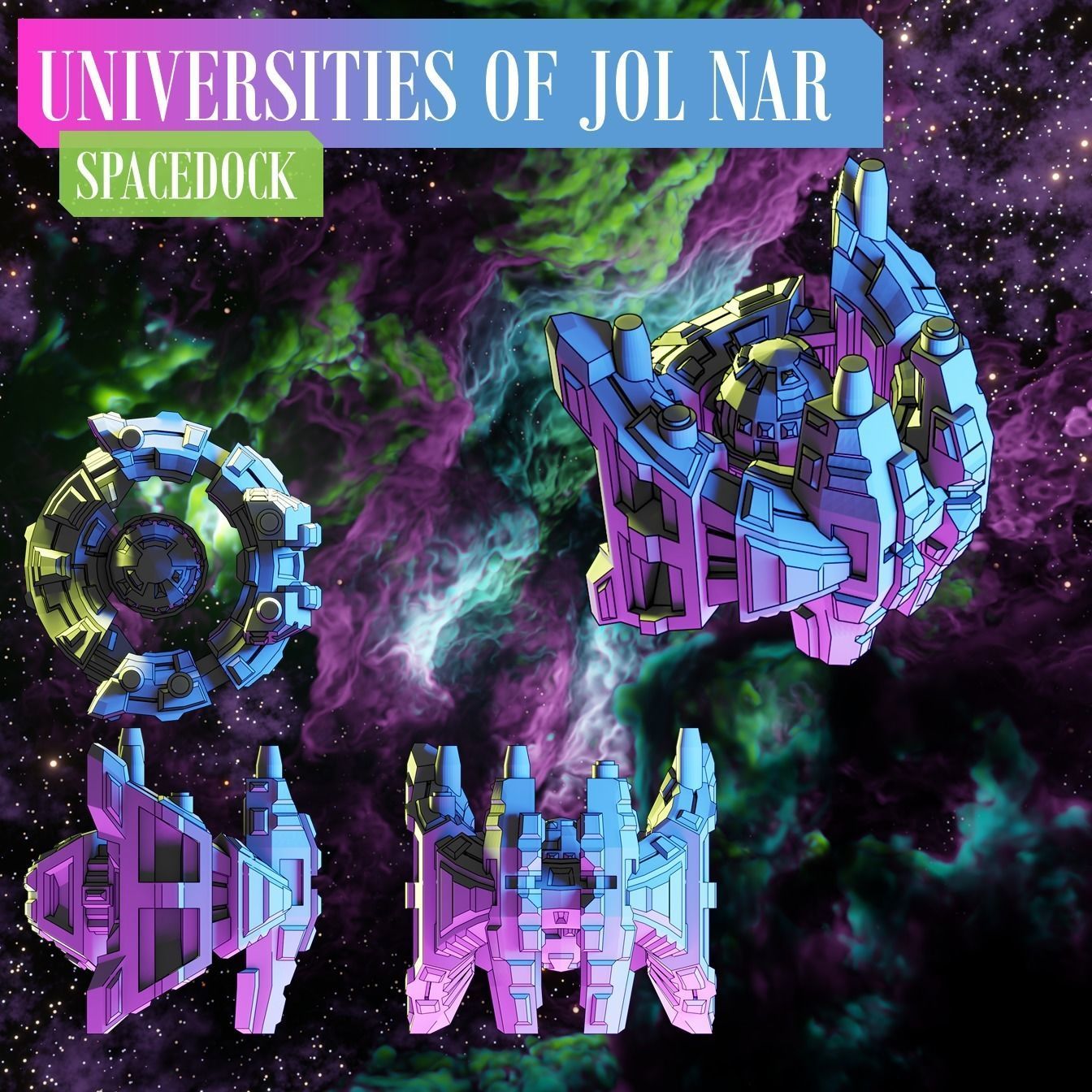 Twilight Imperium - Jol Nar - 3D printable custom ships 3D print model_10