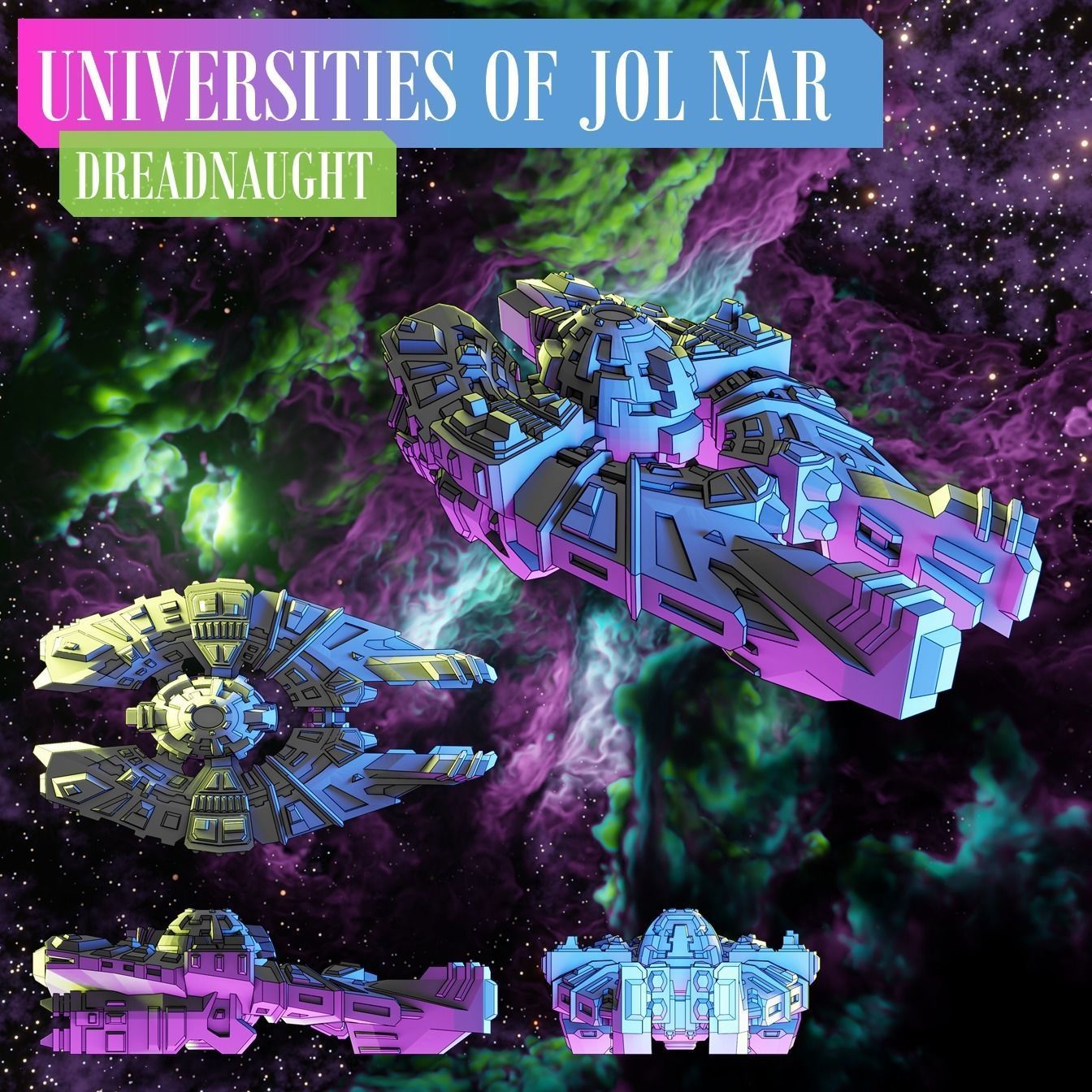 Twilight Imperium - Jol Nar - 3D printable custom ships 3D print model_5