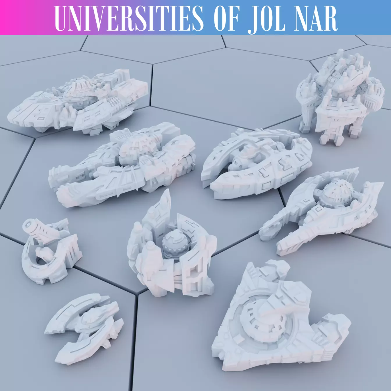 Twilight Imperium - Jol Nar - 3D printable custom ships 3D print model_0