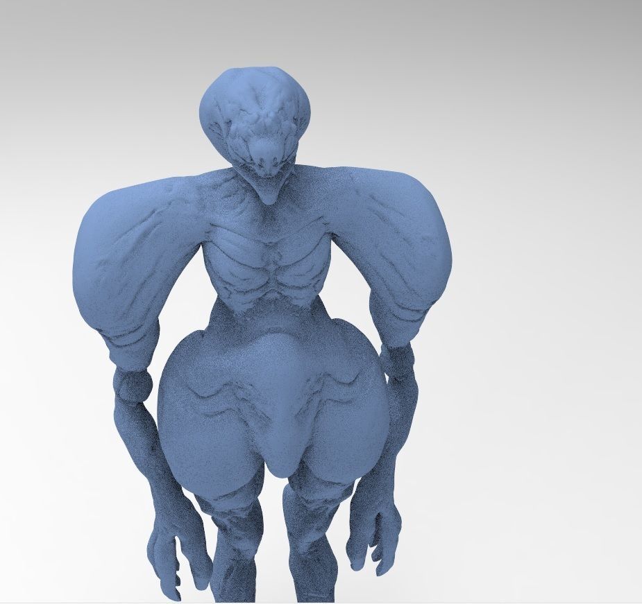 FPBA0005 head of creature Free 3D model_3