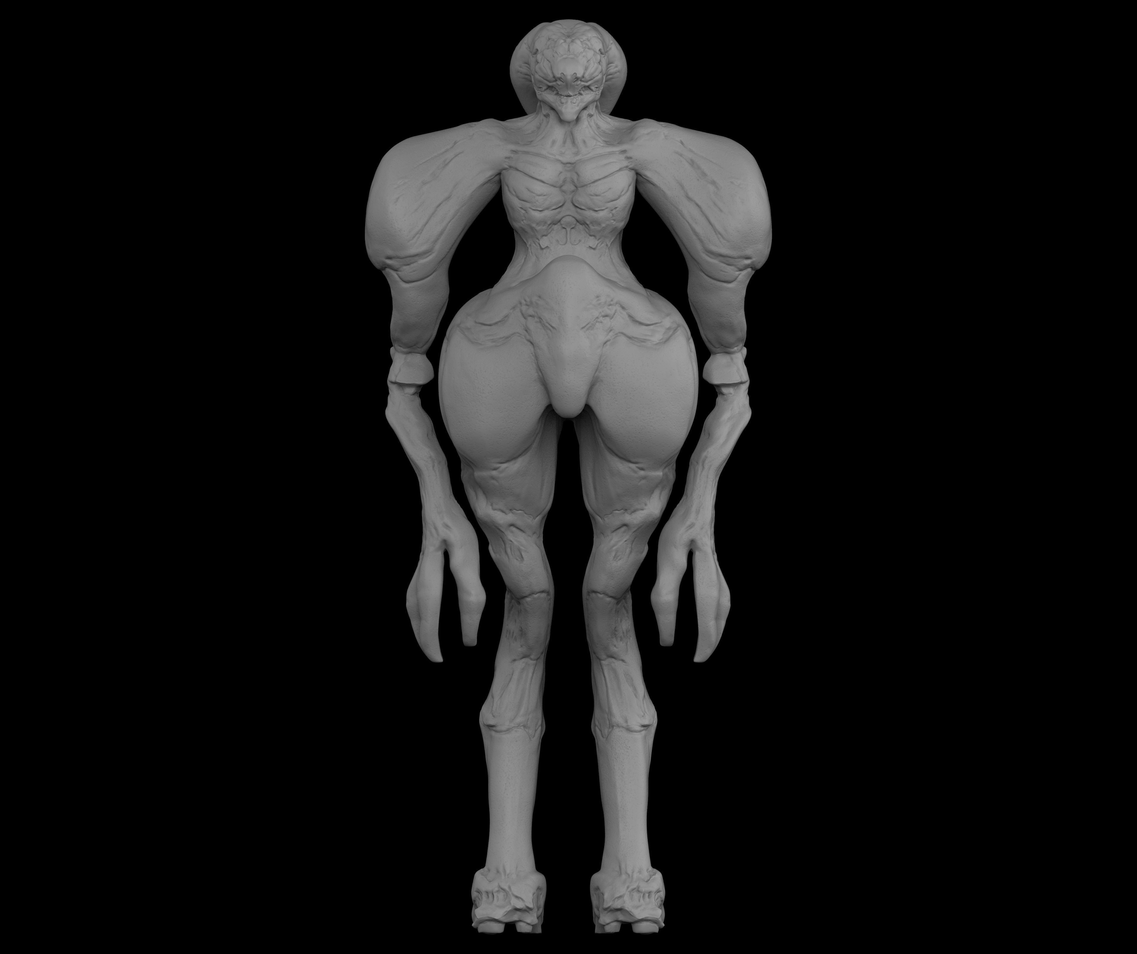 FPBA0005 head of creature Free 3D model_1