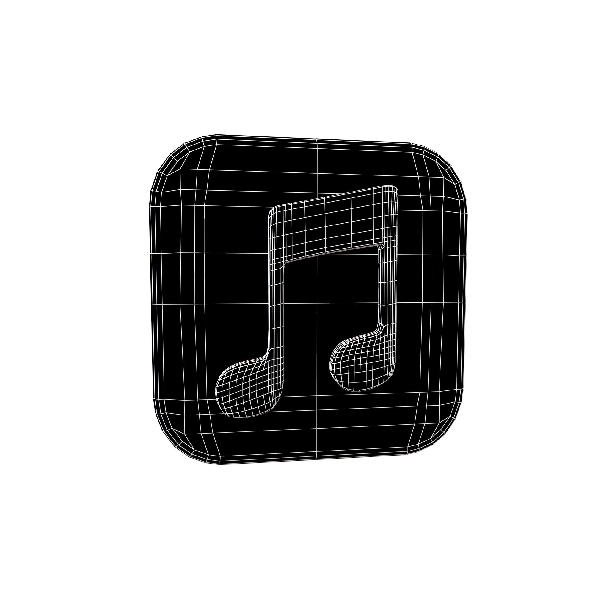 IOS Music Icon v1 001 Low-poly 3D model_6