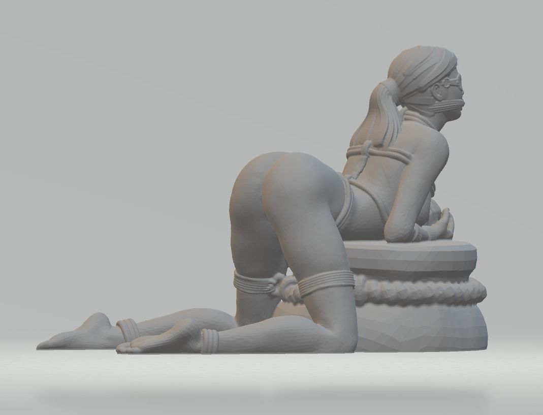 Alicia Sexy Girl Anime Figure 3D model for CNC 3D Print 3D print model_5