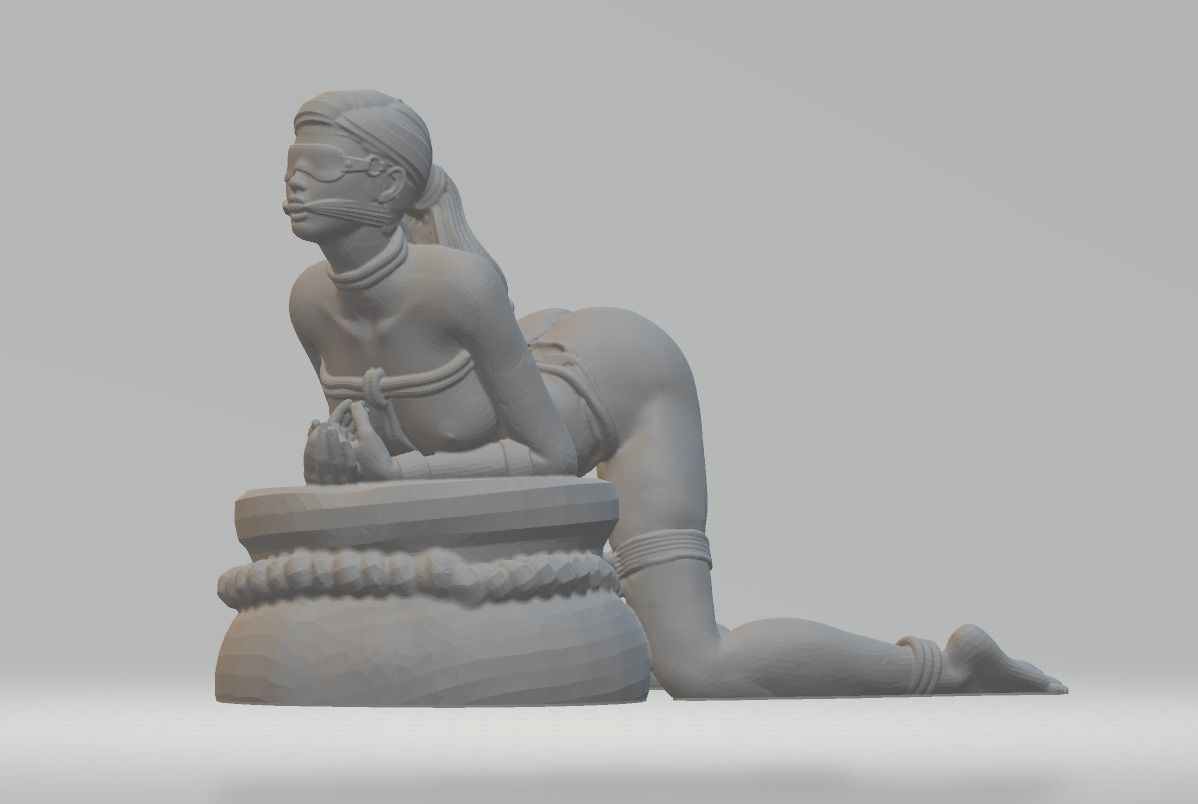 Alicia Sexy Girl Anime Figure 3D model for CNC 3D Print 3D print model_2