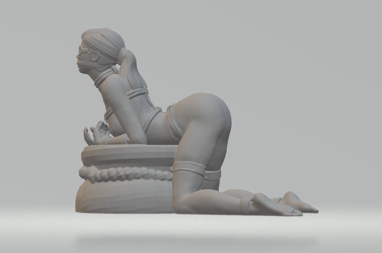 Alicia Sexy Girl Anime Figure 3D model for CNC 3D Print 3D print model_3