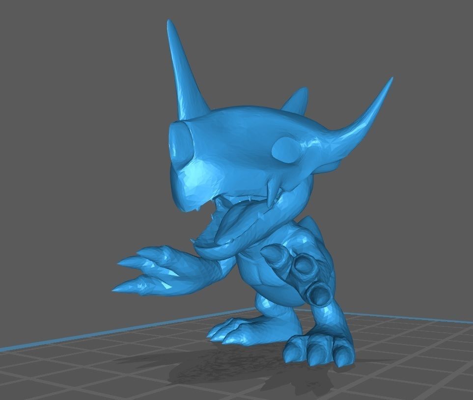 Agumon dragon with eyes 3D print model_11