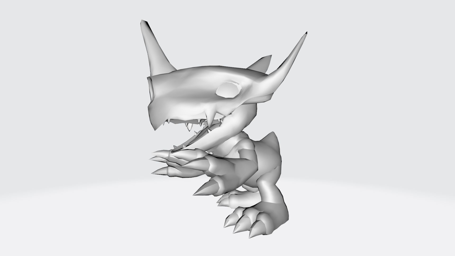 Agumon dragon with eyes 3D print model_10