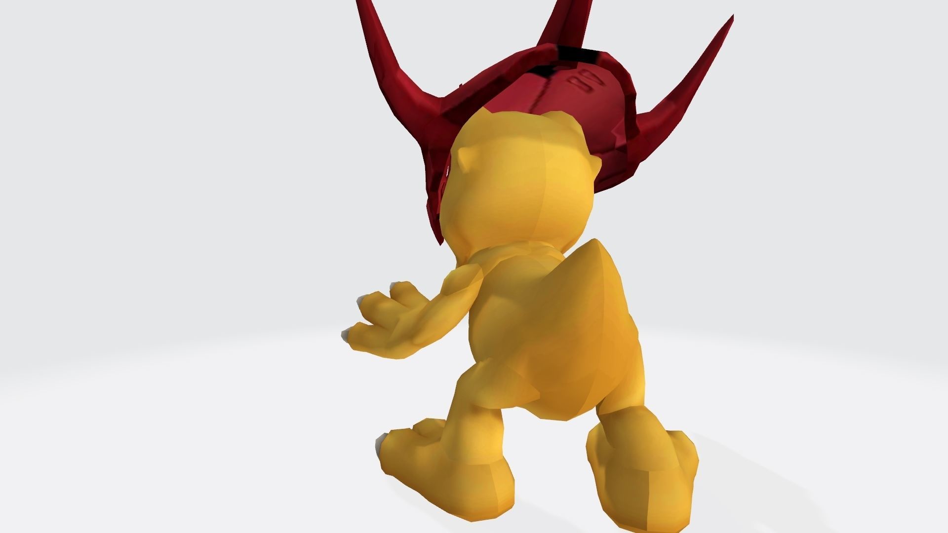 Agumon dragon with eyes 3D print model_2
