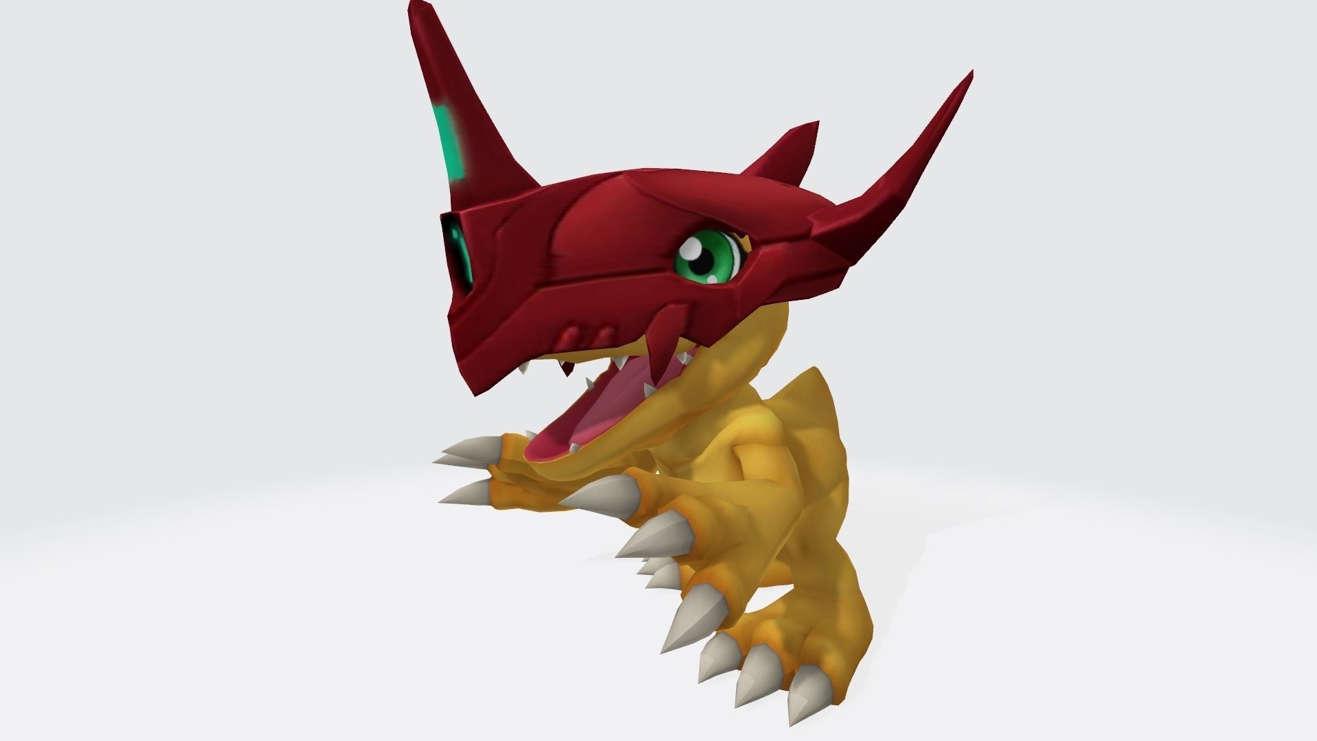 Agumon dragon with eyes 3D print model_1