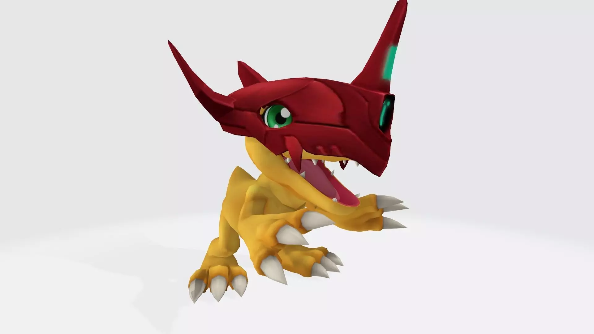 Agumon dragon with eyes 3D print model_0